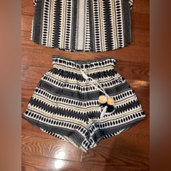 New! Just Bellina Aztec 100% Cotton Tank and Short Set 🖤 XS Made in India - Picture 7 of 16